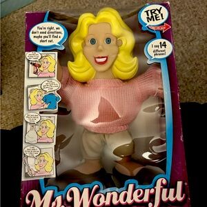 Vintage Ms. Wonderful Talking Doll with Pink Sweater (2003)